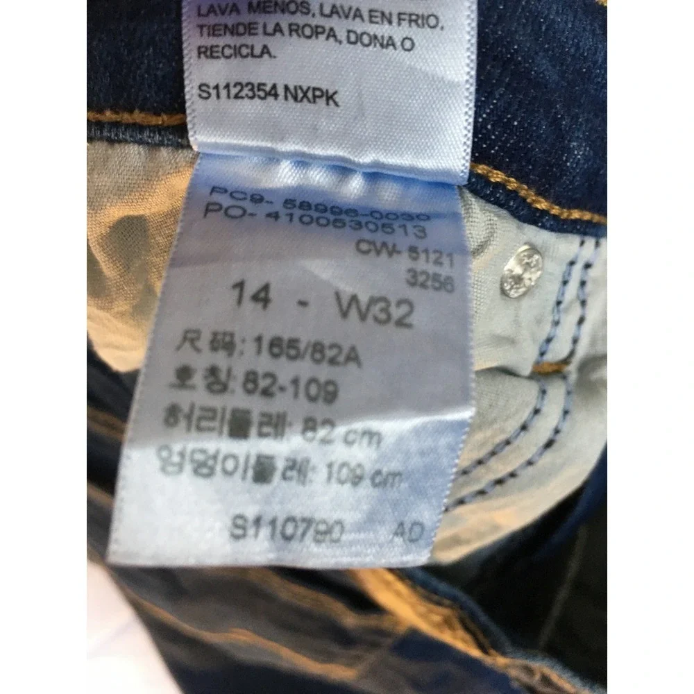 Signature by Levi Strauss Heritage Boyfriend Jeans Dark Wash Denim 14 W32 58996
